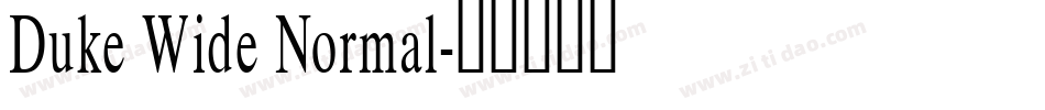 Duke Wide Normal字体转换